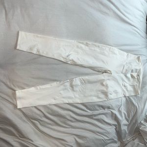 Double lined white leggings